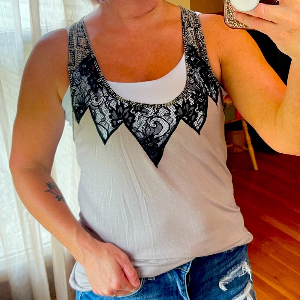 Buckle black Racer back tank